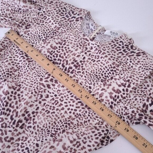 SEA New York Calla Leopard Belted Mini Dress Size 2 - Picture 5 of 8